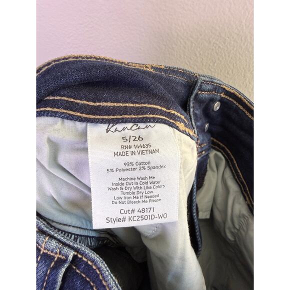 Kancan High Rise Skinny Jeans 5/26 Double Button Medium Wash Stretch - Picture 5 of 5